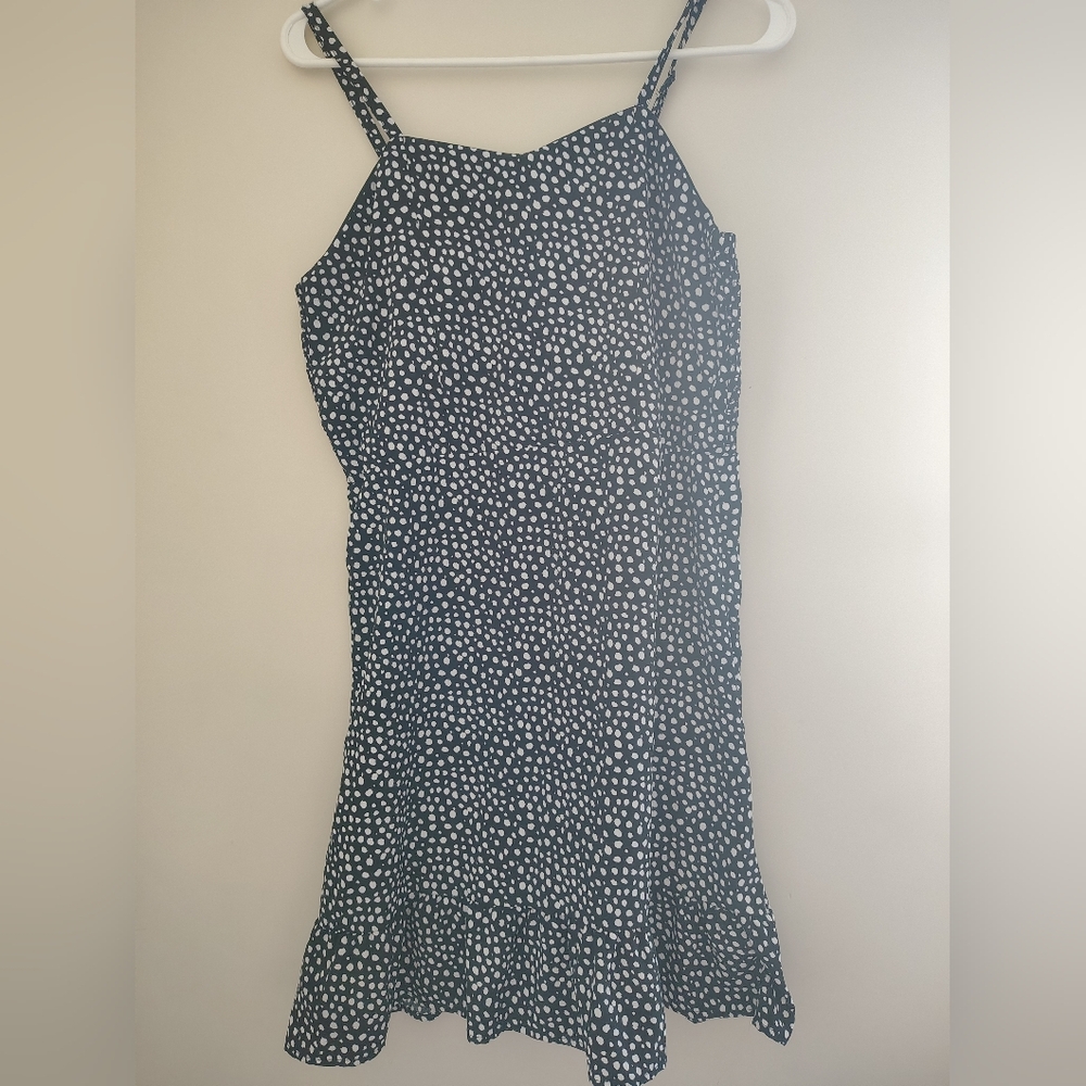 Wonder Nation Navy Blue Polka Dot Dress
